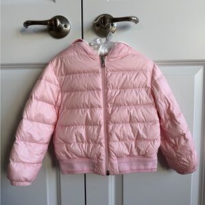 Girls Moncler Light Pink Kids Quilted Ter Puffer Jacket